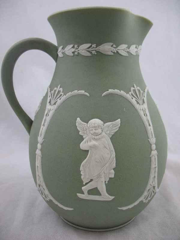 WEDGWOOD JASPERWARE PITCHER 8"T: WEDGWOOD JASPERWARE PITCHER 8"T