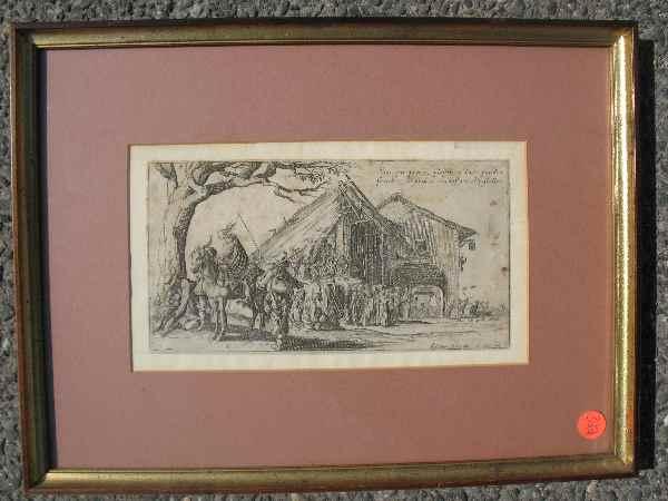 SMALL 18TH CENTURY ENGRAVING "BCHER EXCUDIT I. 