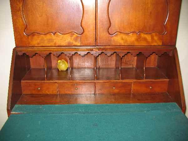 PERIOD CHIPPENDALE SECRETARY. 79"T X 35" - 2