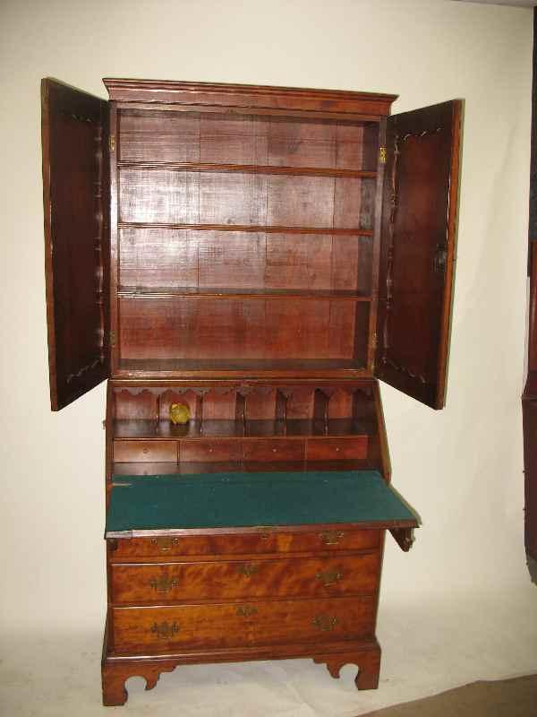 PERIOD CHIPPENDALE SECRETARY. 79"T X 35" - 3