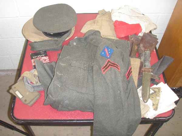 MILITARY LOT, UNIFORM, WEAPONS AND EPHEMERA: MILITARY LOT, UNIFORM, WEAPONS AND EPHEMERA