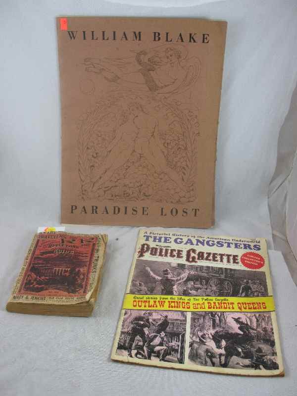 WILLIAM BLAKE PARADISE LOST FOLIO, TRAVELERS RE: WILLIAM BLAKE PARADISE LOST FOLIO, TRAVELERS READY REFERENCE, 1976 POLICE GAZETTE