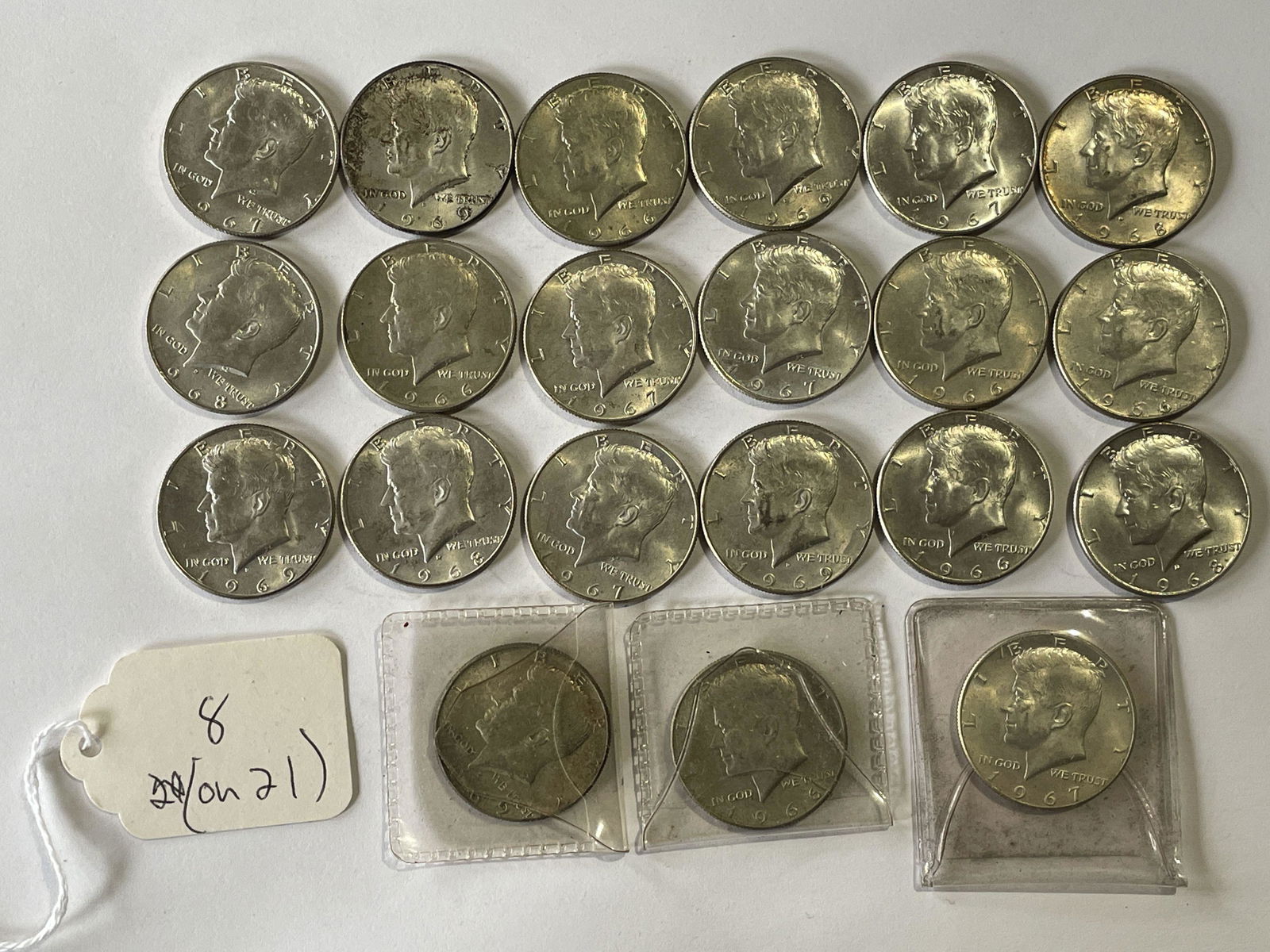 21 1965 - 1969 KENNEDY HALF DOLLARS (1 of 5)