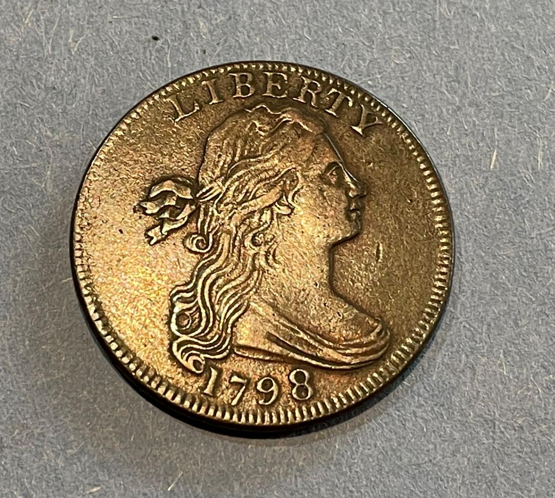 A 1798 DRAPED BUST LIBERTY LARGE CENT (1 of 2)