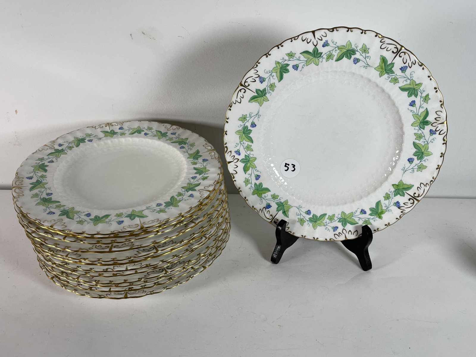 13 ROYAL CROWN DERBY 10.5" DINNER PLATES, NO CHIPS OR: 13 ROYAL CROWN DERBY 10.5" DINNER PLATES, NO CHIPS OR CRACKS