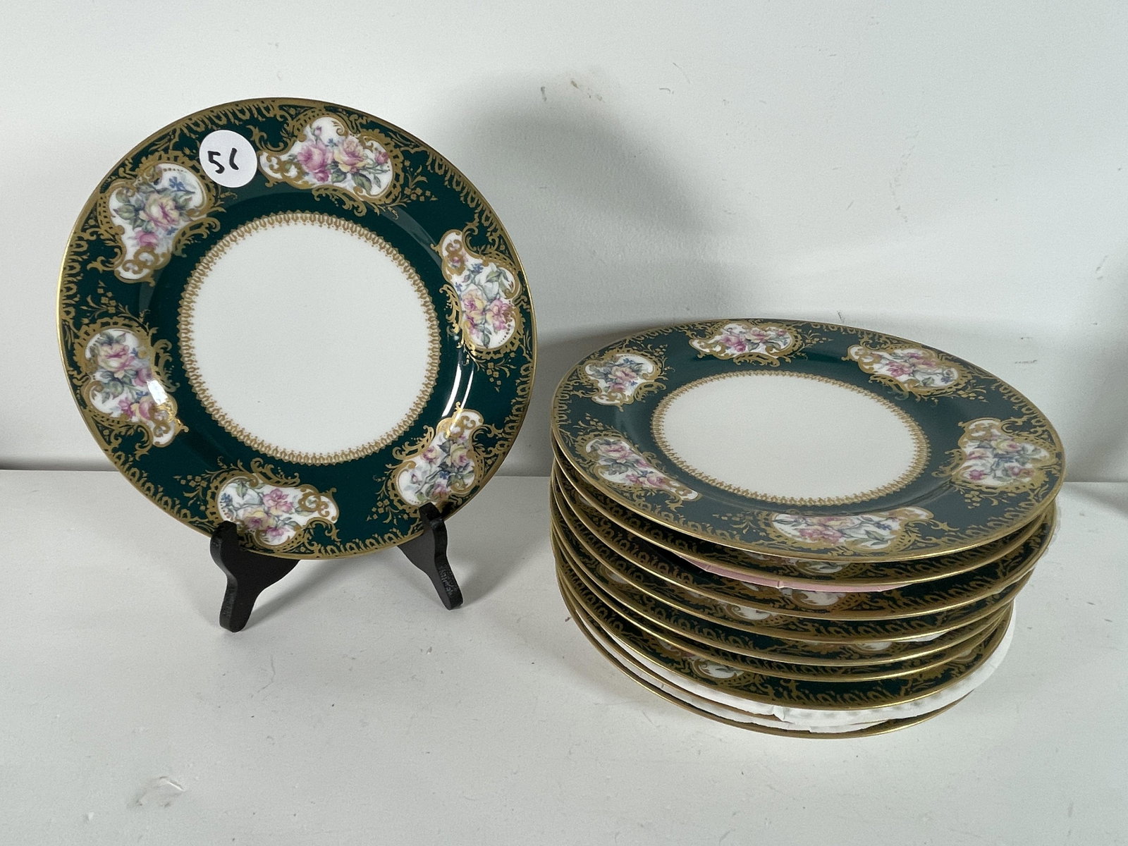 10 LIMOGES FOR J.E. CALDWELL 9" DINNER PLATES: 10 LIMOGES FOR J.E. CALDWELL 9" DINNER PLATES
