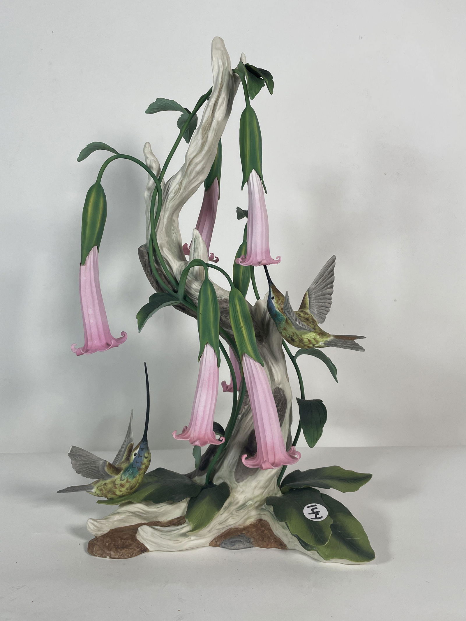 A LARGE BOEHM HUMMINGBIRD PORCELAIN SCULPTURE, 17" TALL (1 of 4)