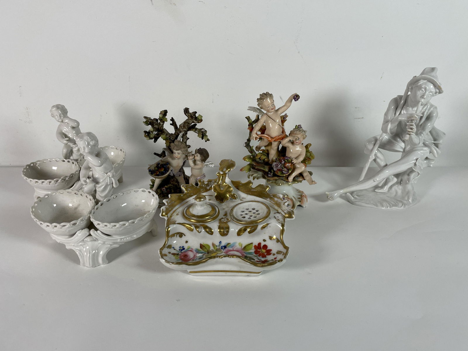 A FIVE PIECE PORCELAIN LOT INCLUDES BACHMAN, MEISSEN, (1 of 14)