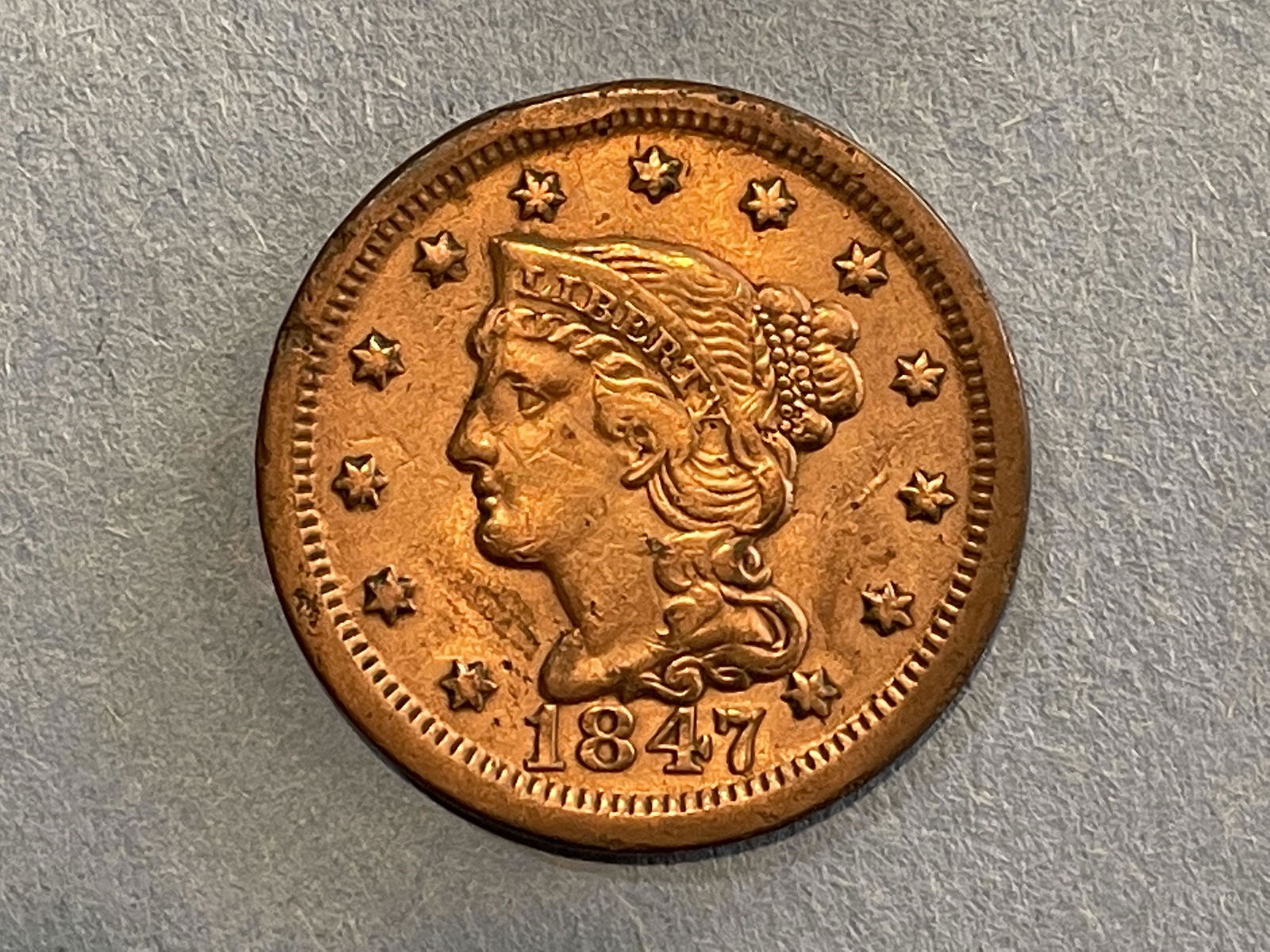 1847 LARGE CENT (1 of 3)