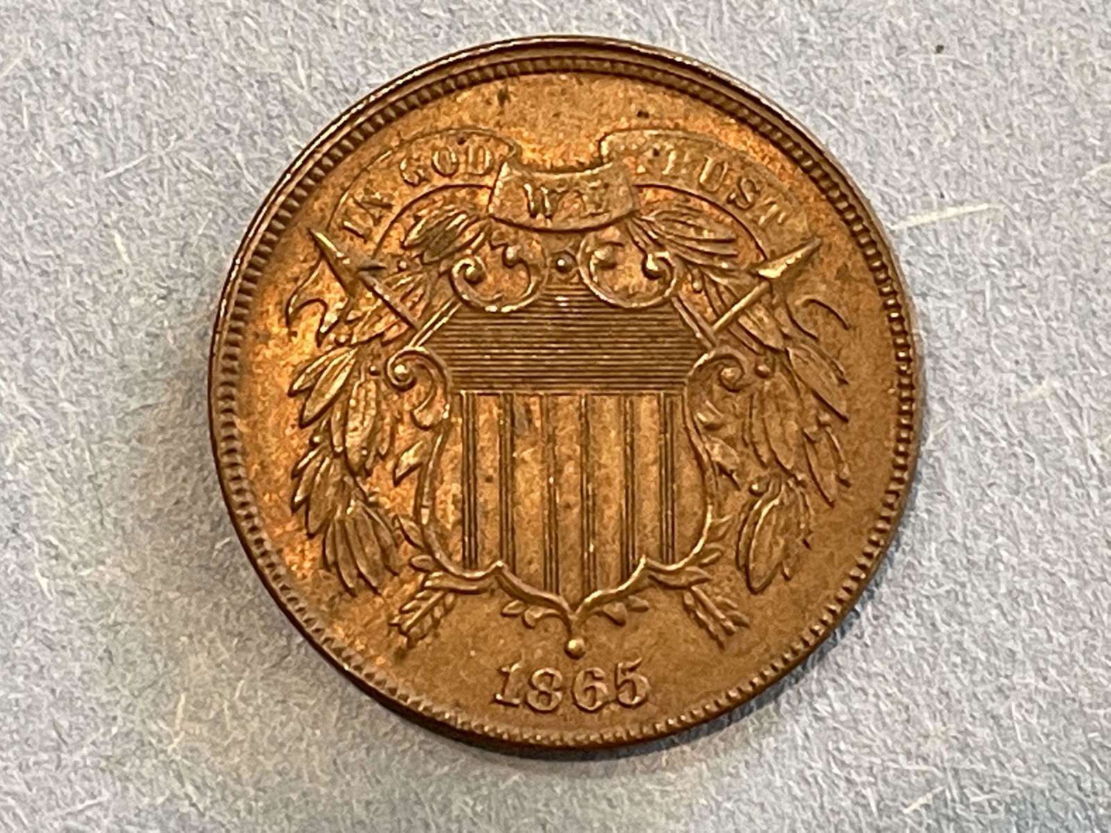 1862 2 CENT PIECE OF HIGH QUALITY FROM AN ESTATE (1 of 2)