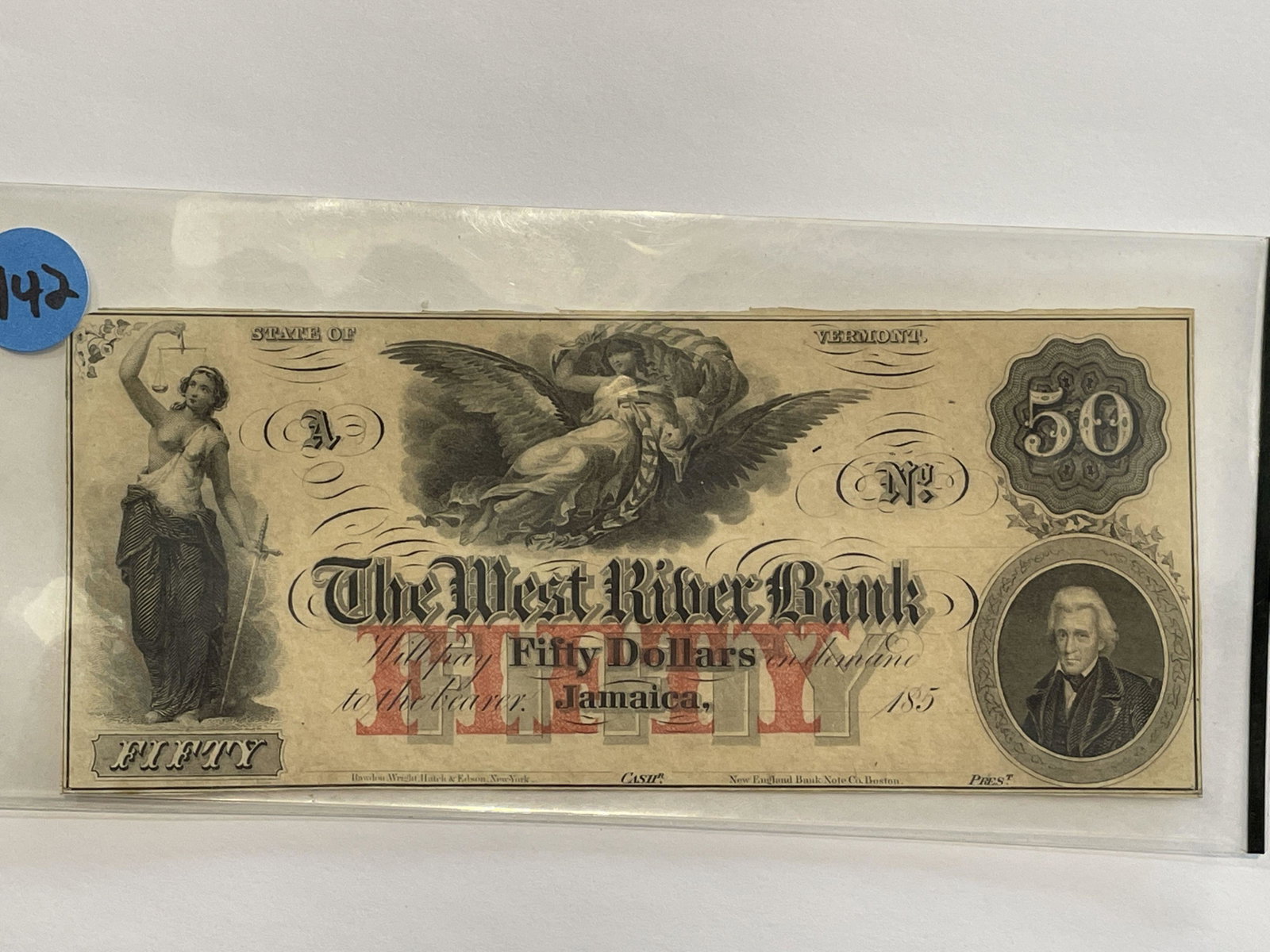 OBSOLETE WEST RIVER BANK $50 NOTE: OBSOLETE WEST RIVER BANK $50 NOTE