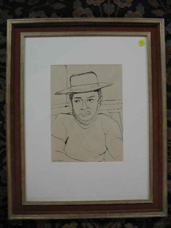BEN SHAHN PEN AND INK 8.5" X 11.5": BEN SHAHN PEN AND INK 8.5" X 11.5" Ben SHAHN (1898-1969) Birth place: Kovno (now Kaunas), Lithuania Death place: NYC Addresses: Came to U.S. in 1906; Brooklyn, NY/ active in Provincetown, MA, 1925-35