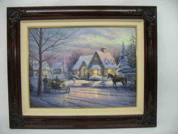THOMAS KINKADE "MEMORIES OF CHRISTMAS" 17.5 X: THOMAS KINKADE "MEMORIES OF CHRISTMAS" 17.5 X 23.5
