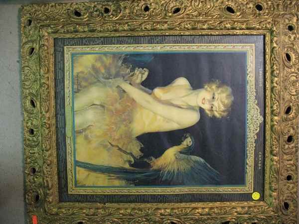 FRAMED ADVERTISEMENT FOR FEATHERS: FRAMED ADVERTISEMENT FOR FEATHERS