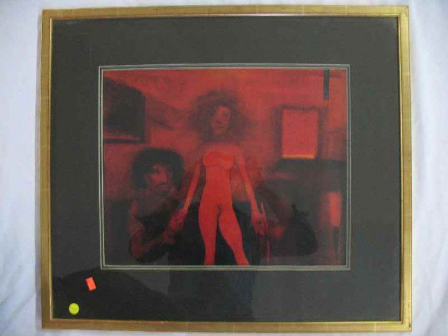LEONEL GONGORA PRINT INSCRIBED IN PEN: LEONEL GONGORA PRINT INSCRIBED IN PEN Biography Birth place: Cartago, Colombia Addresses: NYC Profession: Painter, educator Studied: Washington Univ. Exhibited: Confrontacion 1966, Mus. Bellas Artes, 