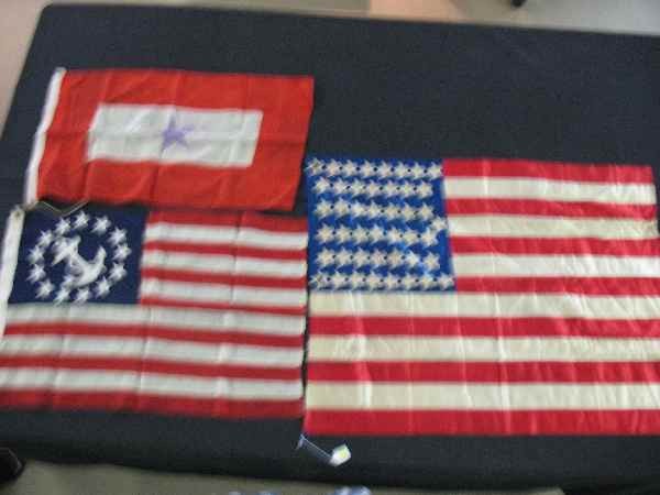 45 STAR SILK FLAG WITH SERVICE FLAG AND NAUTIC: 45 STAR SILK FLAG WITH SERVICE FLAG AND NAUTICAL FLAG