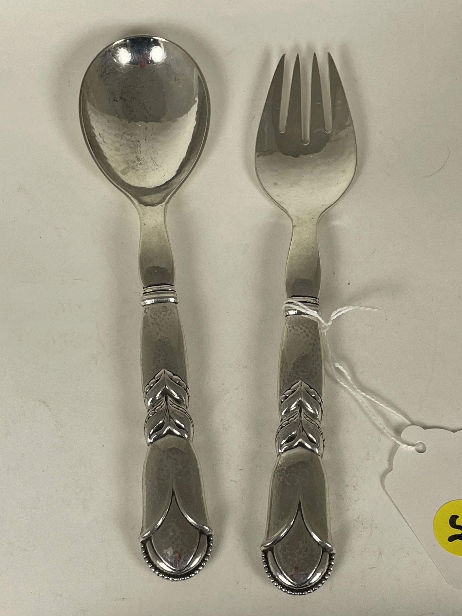 TWO GEORGE JENSEN SERVING PIECES, 5.46 OZT (1 of 4)