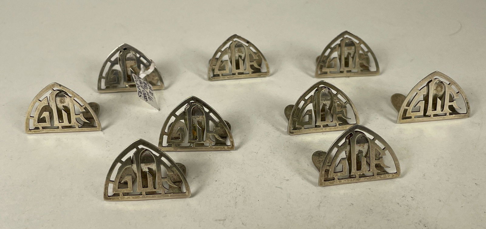 LAMBERT STERLING SILVER PLACE CARD HOLDERS, 36 GRAMS: LAMBERT STERLING SILVER PLACE CARD HOLDERS, 36 GRAMS