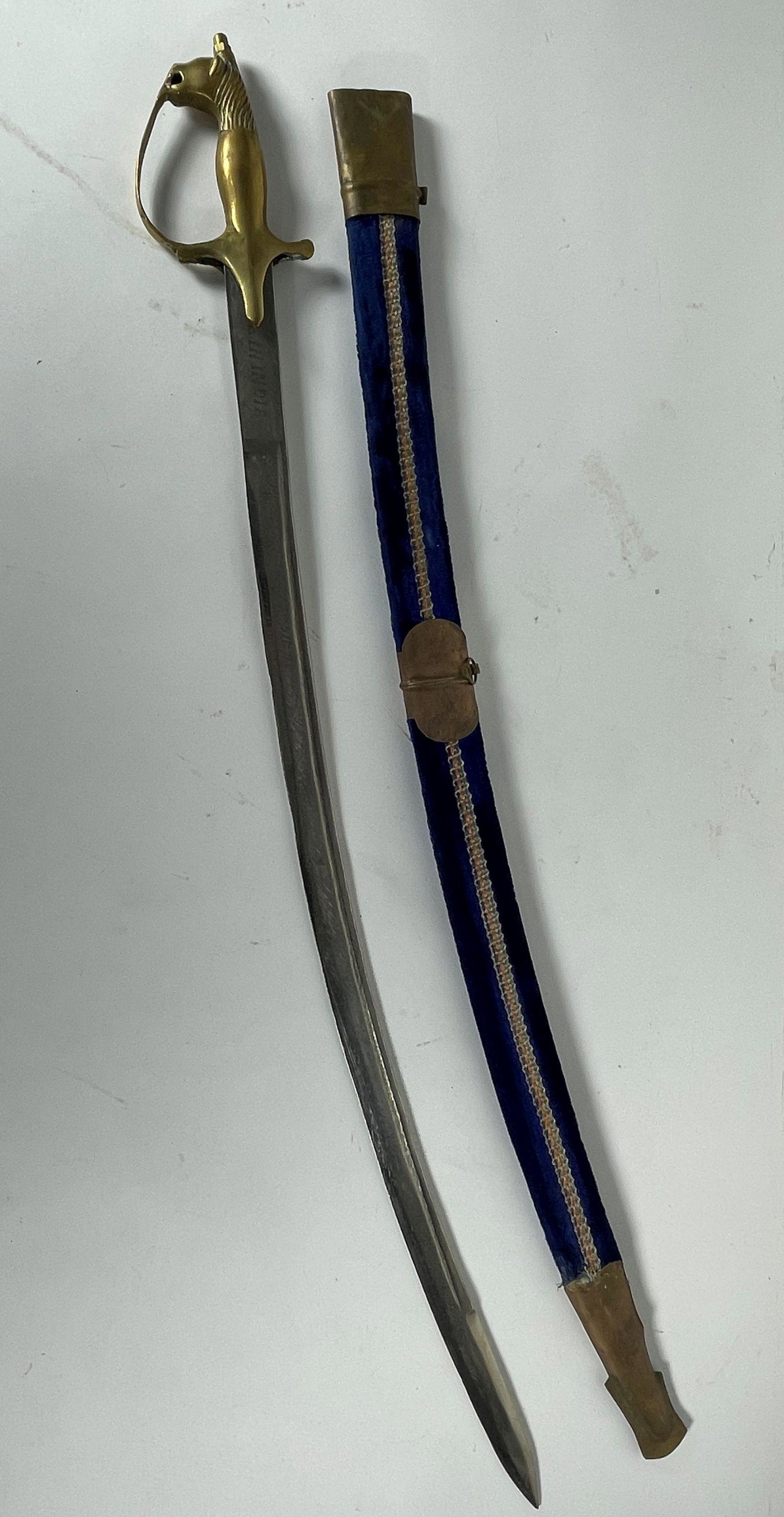 INDIAN SWORD IN SCABBARD, 38" (1 of 6)