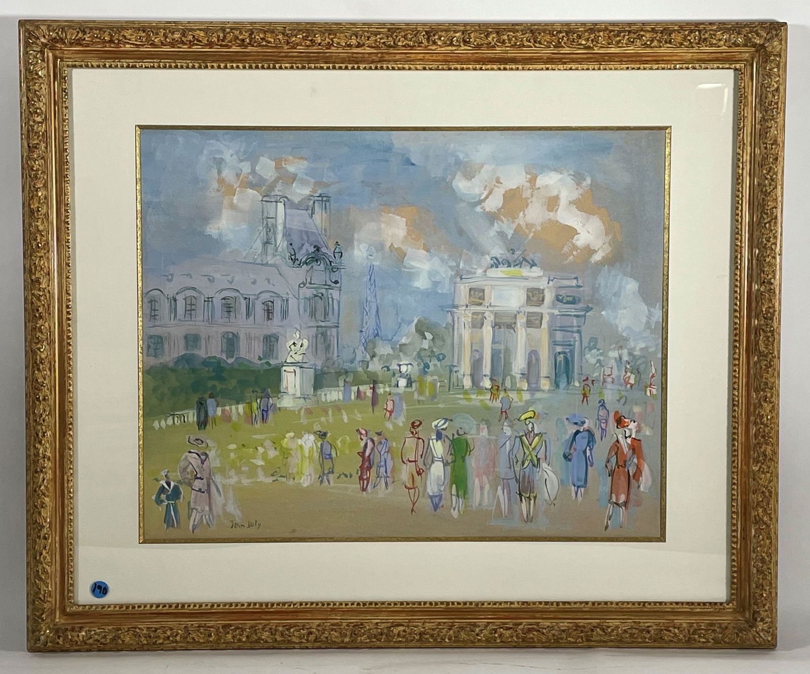 A JEAN DUFY GOUACHE "PARIS, LE JARDIN DES TUILERIES" ACCOMPANIED BY AN AFFADAVIT OF AUTHENTICITY (1 of 17)