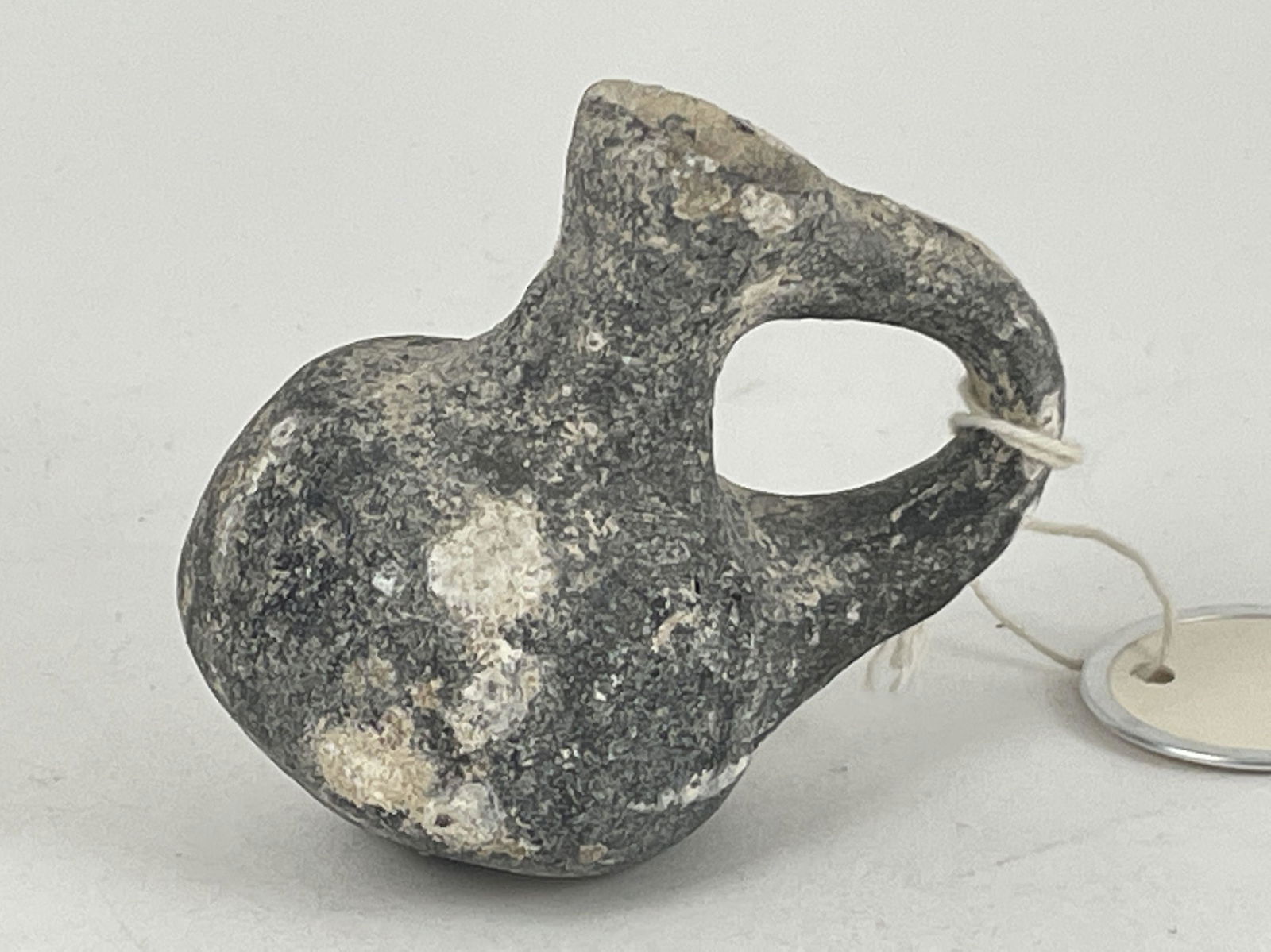 ISRAELI LACHISE TRIBE BLACKWARE JUGLET, 5 - 800 BC. 2.5" X 2.5" (1 of 6)