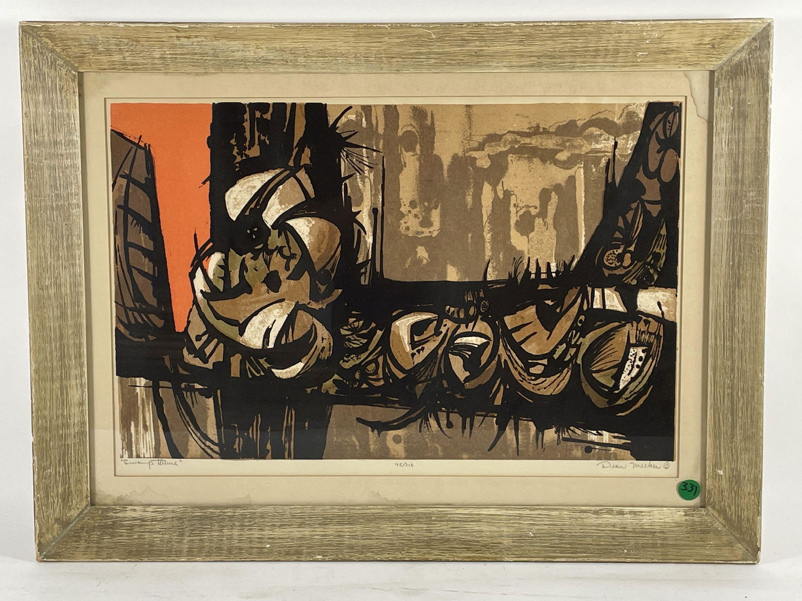 A DEAN MEEKER PENCIL SIGNED PRINT "SWAMP THEME" (1 of 5)