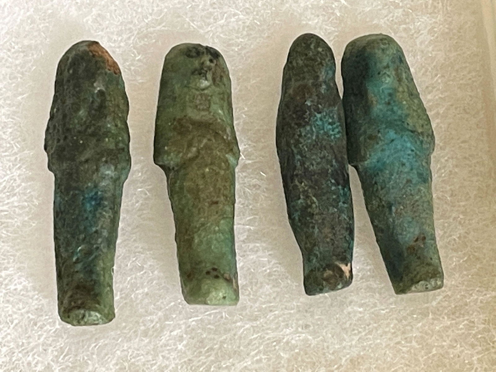 LOT OF FOUR ANCIENT EGYPTIAN MINIATURE USHABTIS, 1.75" EACH (1 of 4)
