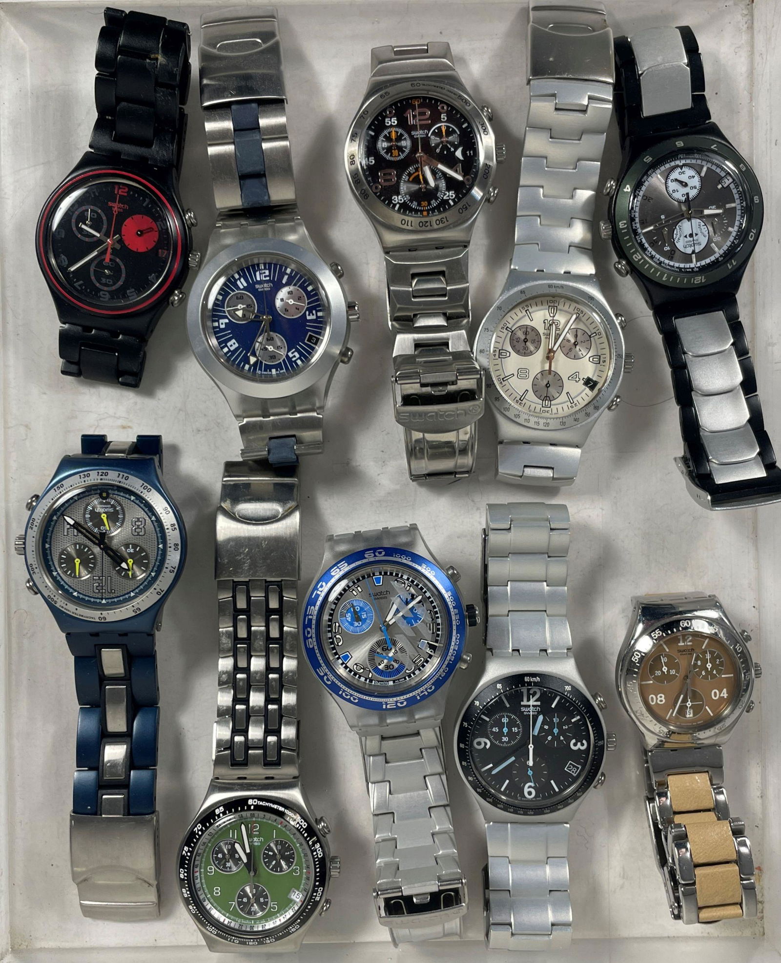 10 SWATCH IRONY CHRONOGRAPH WATCHES (1 of 4)