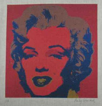 ANDY WARHOL BA SILKSCREEN OF MARILYN MONROE O: ANDY WARHOL BA SILKSCREEN OF MARILYN MONROE ON LINEN. SIGNED IN PEN AND MARKED BA(ARTIST PROOF). 7 3/4" X 8". THIS PIECE HAS NOT BEEN AUTHENTICATED AND THUS A LOW ESTIMATE. THIS PIECE IS COVERED UNDER