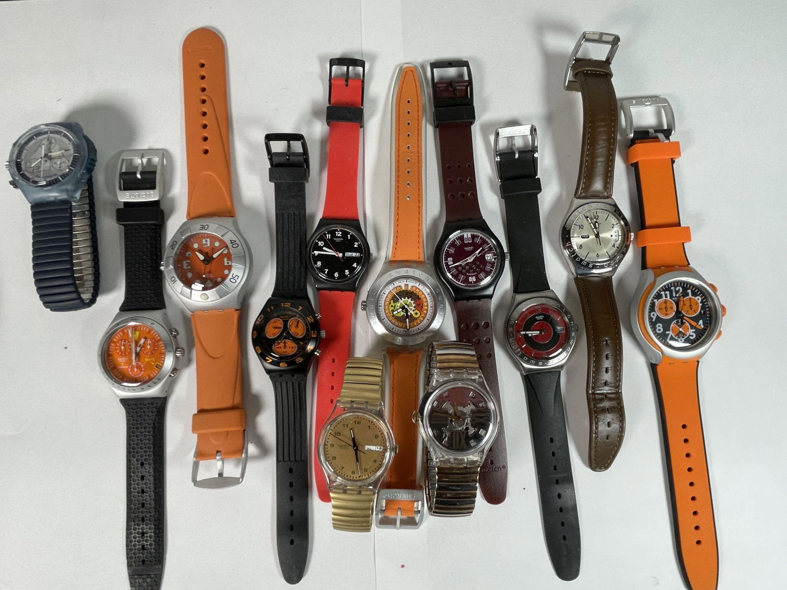 12 SWATCH IRONY WRIST WATCHES: 12 SWATCH IRONY WRIST WATCHES