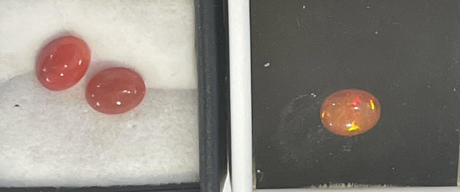 THREE ORANGE OPALS EACH APPROXIMATELY 1.5 CARAT (1 of 4)