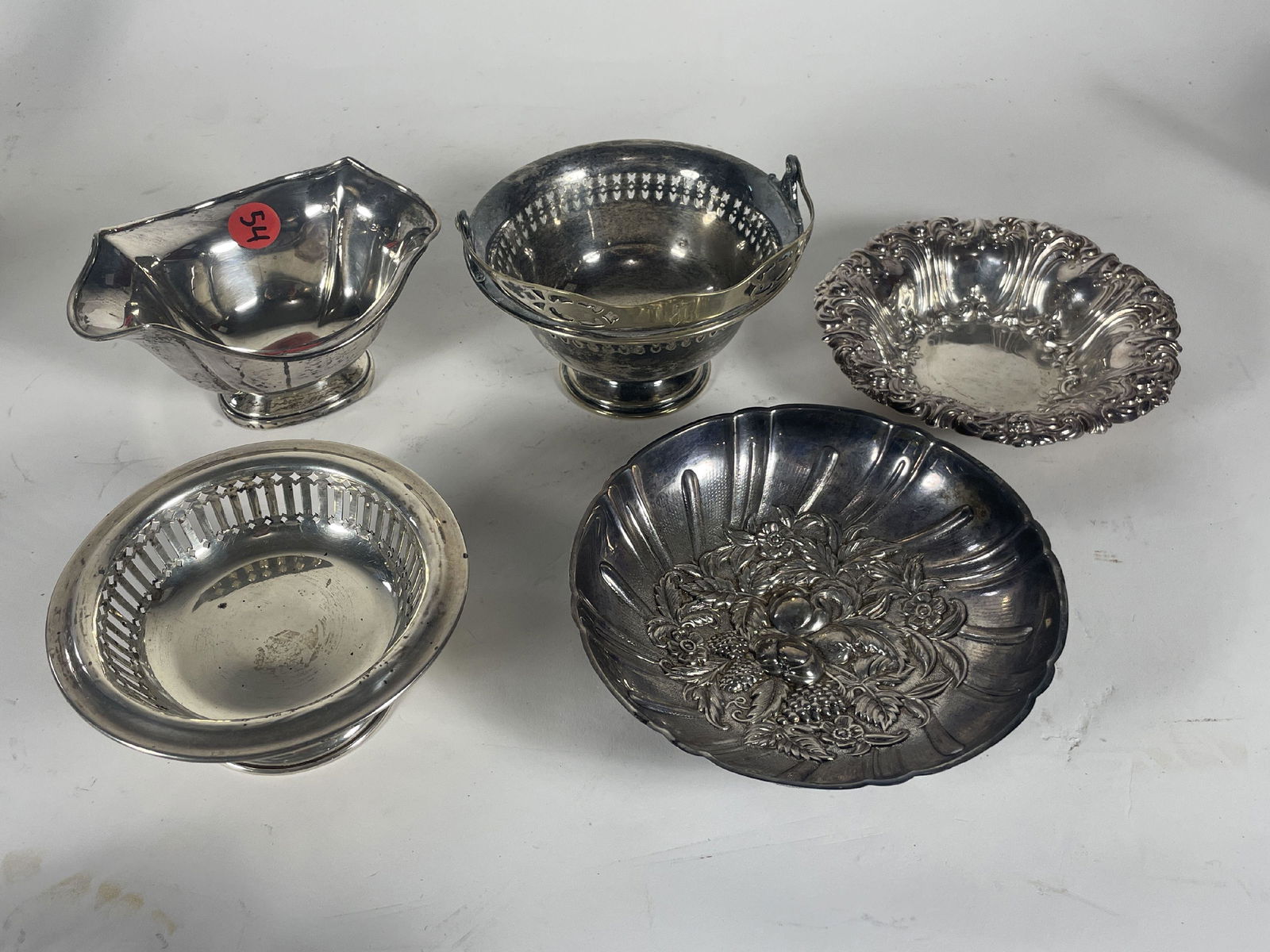 FIVE PIECES STERLING SILVER HOLLOWARE, 6" AND SMALLER (1 of 12)