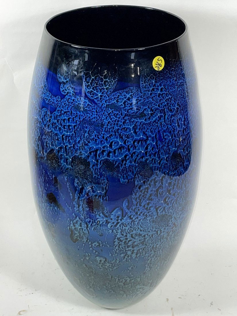 A MASSIVE SIGNED JOSH SIMPSON VASE 2004, SIGNED AND DATED WITH GALLERY SHOW CARD (1 of 12)