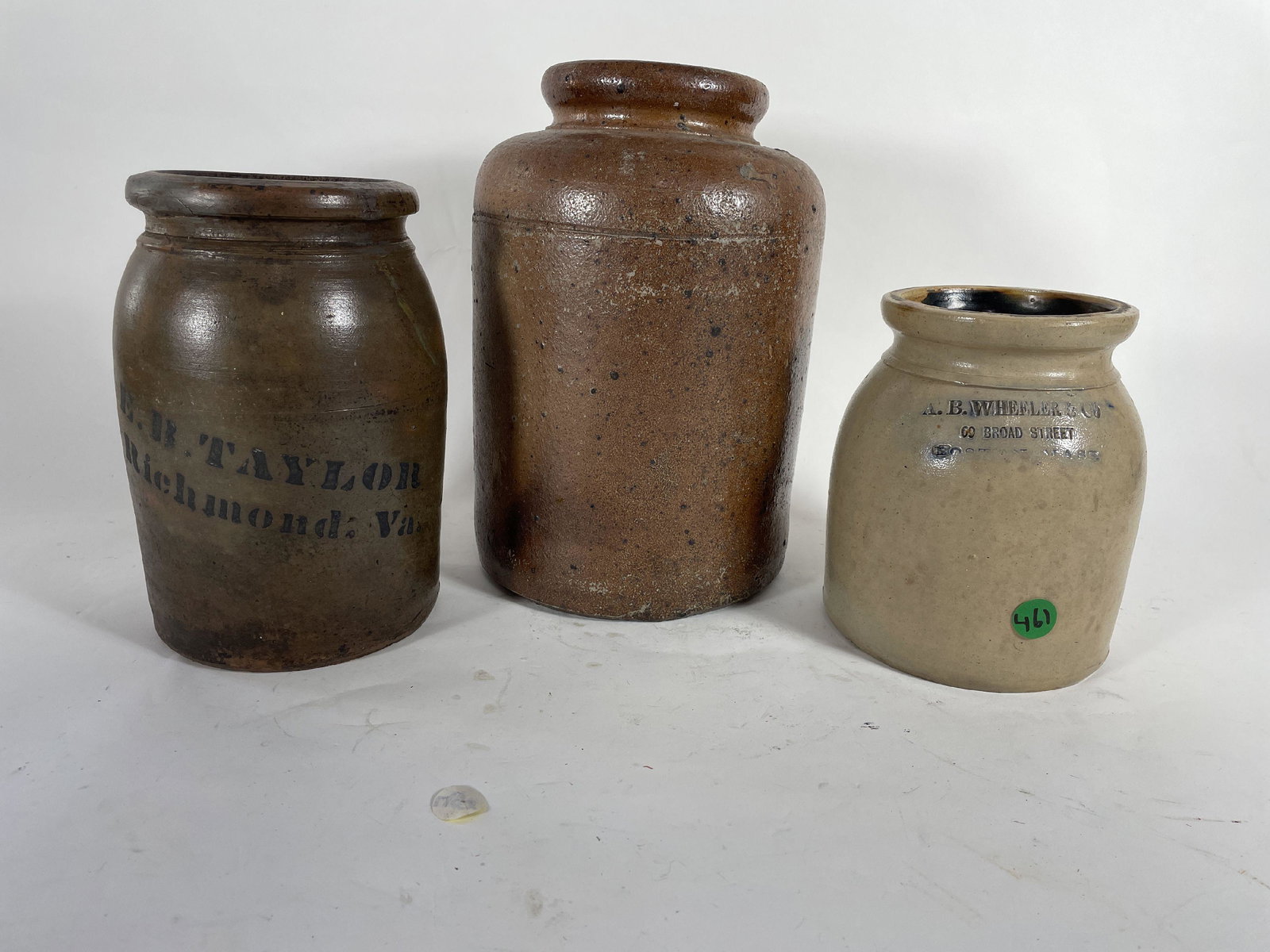 THREE PIECES ANTIQUE STONEWARE (1 of 7)
