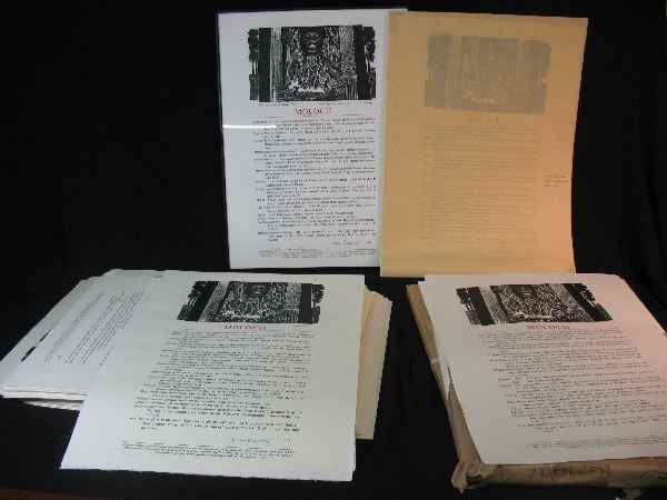 APPX. 250 PRINTS BY LYND WARD: "MOLOCH" BY AL: APPX. 250 PRINTS BY LYND WARD: "MOLOCH" BY ALLEN GINSBERG (MANY SIGNED L. W. & A. G., 17.75" X 24.75" SIGHT)