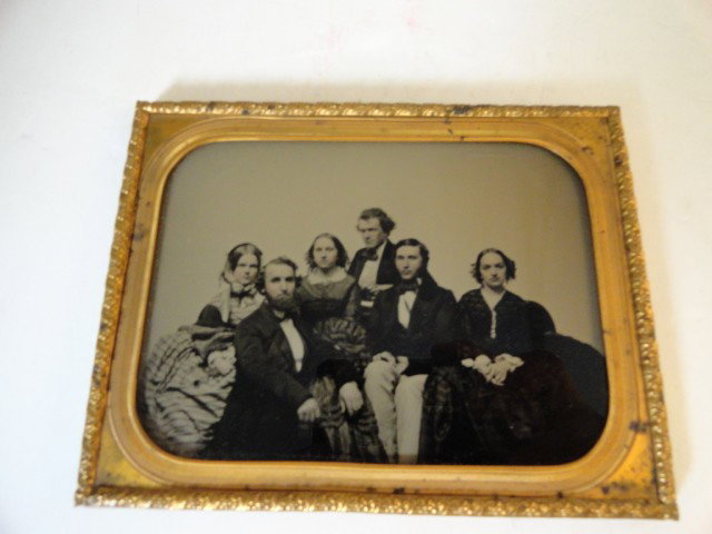 HALF-PLATE AMBROTYPE OF PLUNKETT FAMILY: HALF-PLATE AMBROTYPE OF PLUNKETT FAMILY