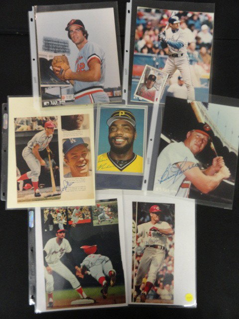 7 SIGNED BASEBALL PHOTOS: 3 PETE ROSE, WES PAR: 7 SIGNED BASEBALL PHOTOS: 3 PETE ROSE, WES PARKER, DAVE PARKER, PAUL MOLITOR, JIM PALMER, BOOG POWELL