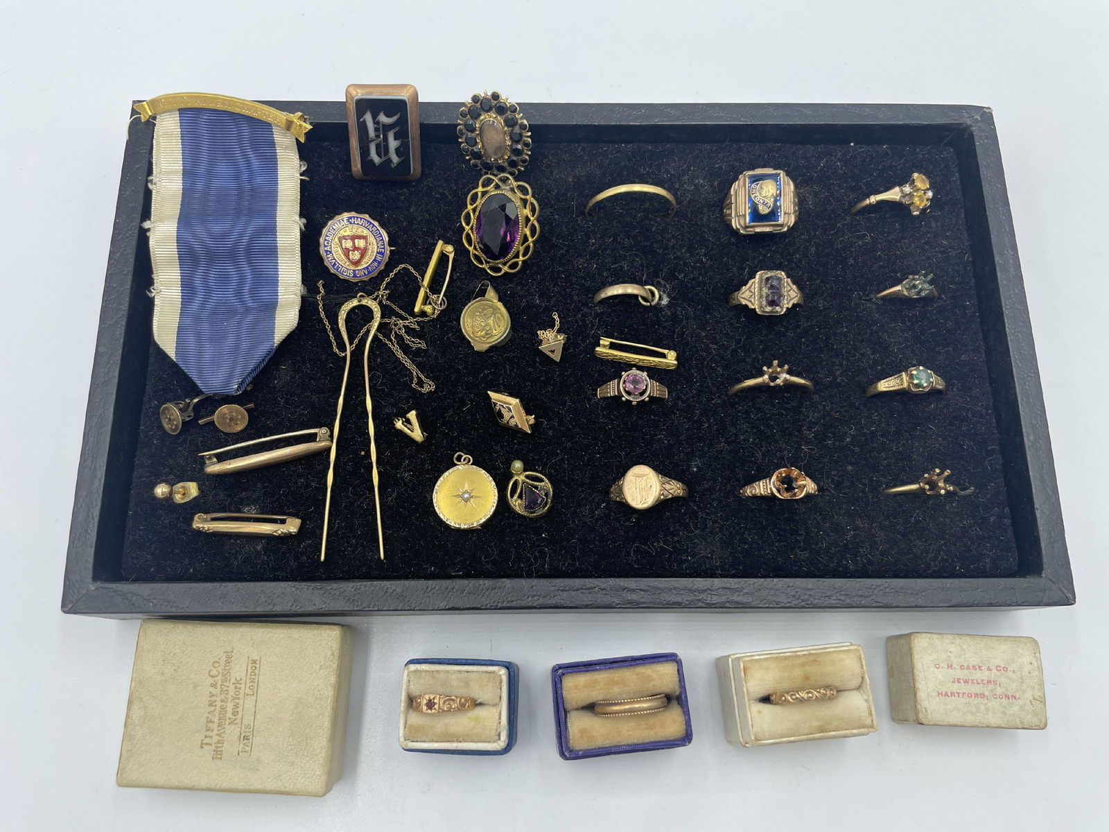 LOT OF SMALL VICTORIAN GOLD RINGS, 10 - 14K (1 of 10)