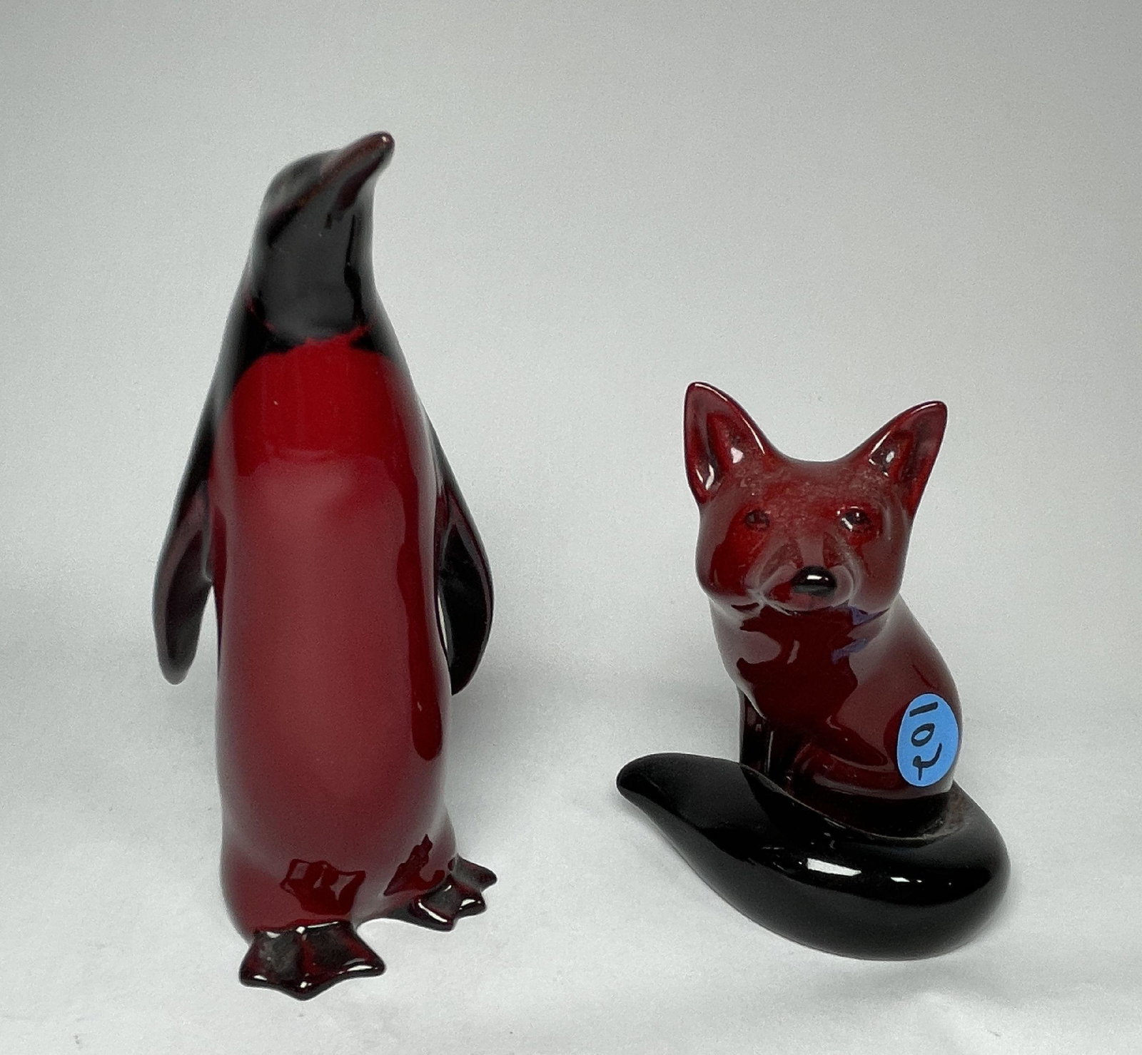 TWO ROYAL DOULTON FLAMBE FIGURINES, 6.5" AND SMALLER (1 of 6)