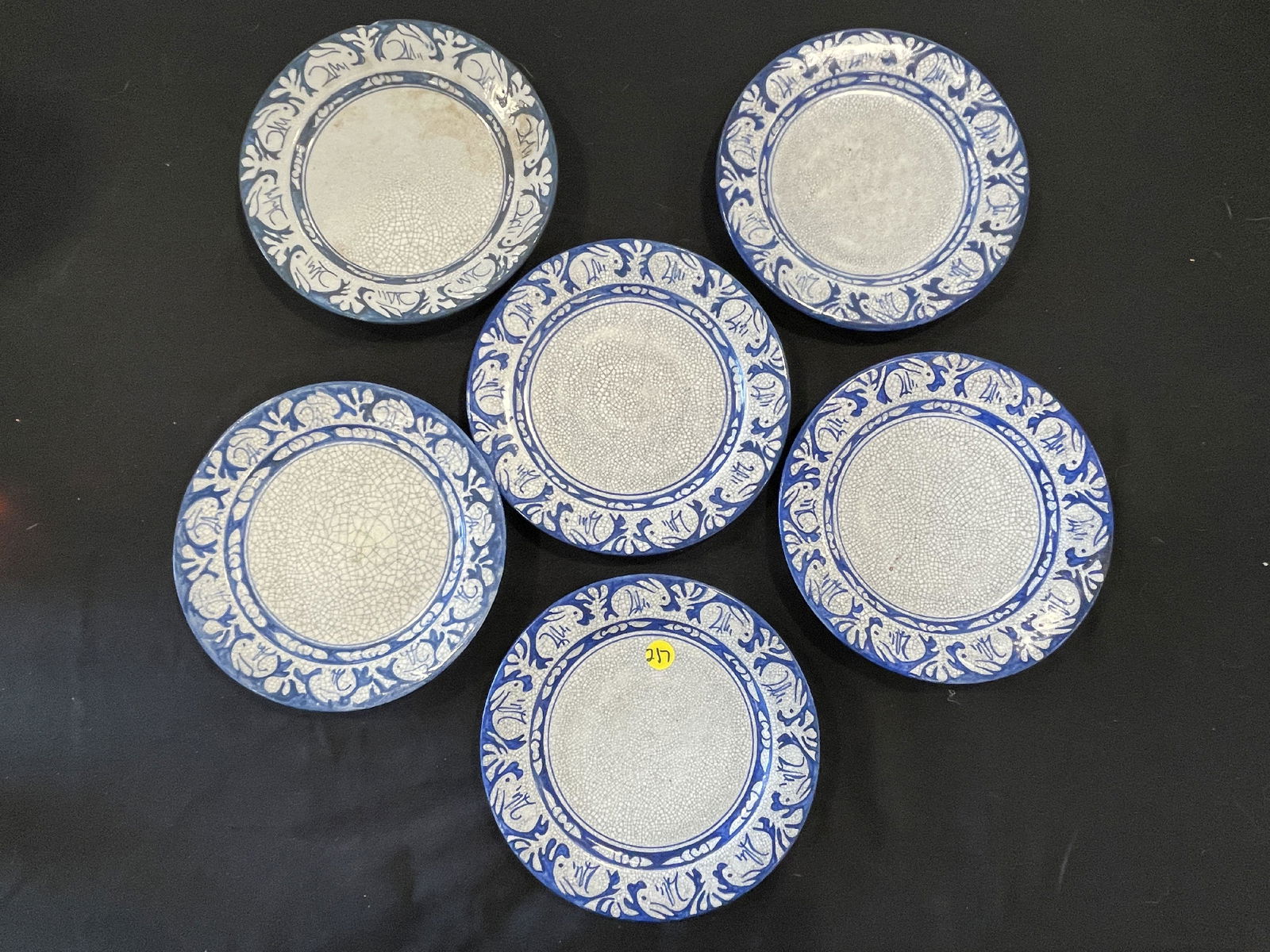 SIX DEDHAM POTTERY 8.5" RABBIT PLATES (1 of 16)