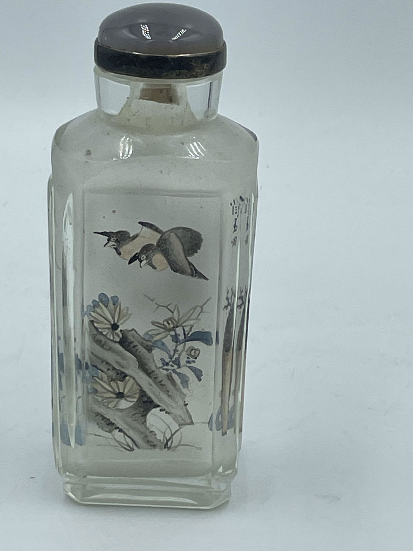 A REVERSE PAINTED PEKING GLASS SNUFF BOTTLE YAN YUTIAN, 4" (1 of 9)