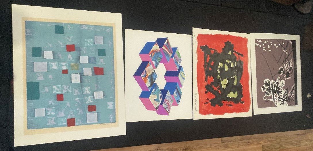 AN UNSIGNED SERIGRAPH ATTRIBUTED TO DAVID MILNE, A NOBORU TSURUTANI SERIGRAPH, AN EGON WUCHERER (1 of 6)