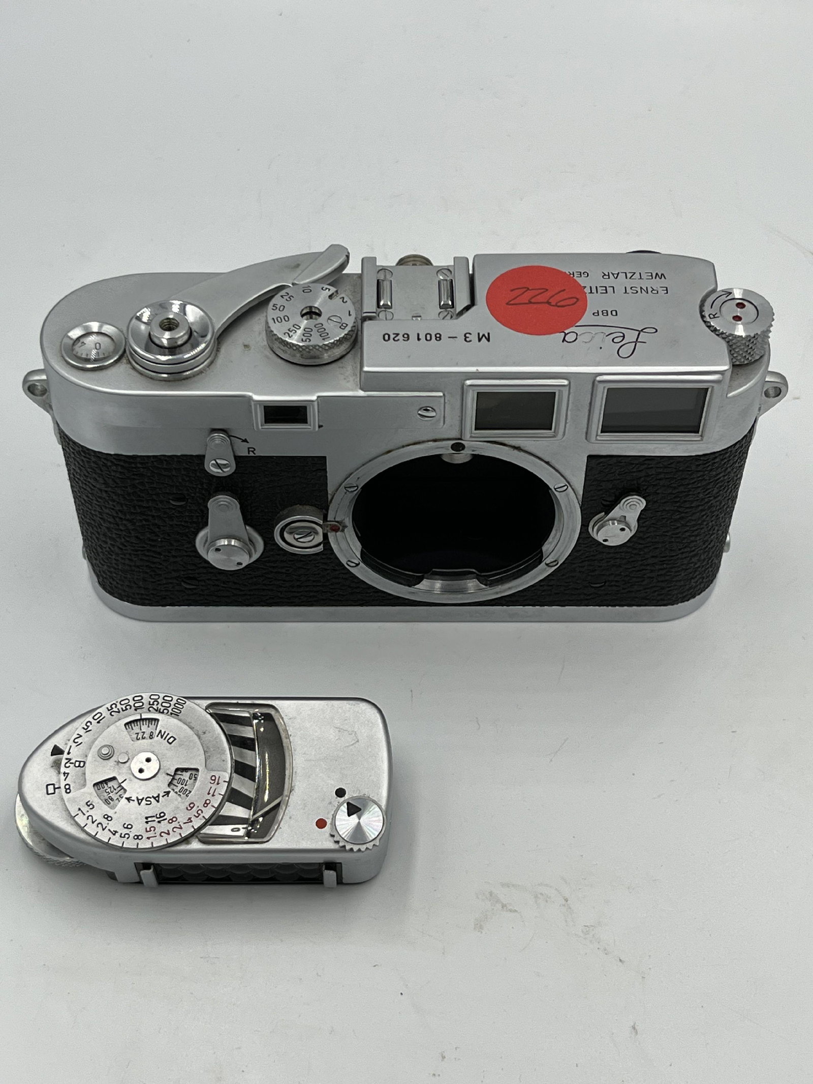 LEICA M3 DOUBLE STROKE #801620. SHUTTER SPEEDS GREAT, FINDER BRIGHT, MC METER (1 of 7)