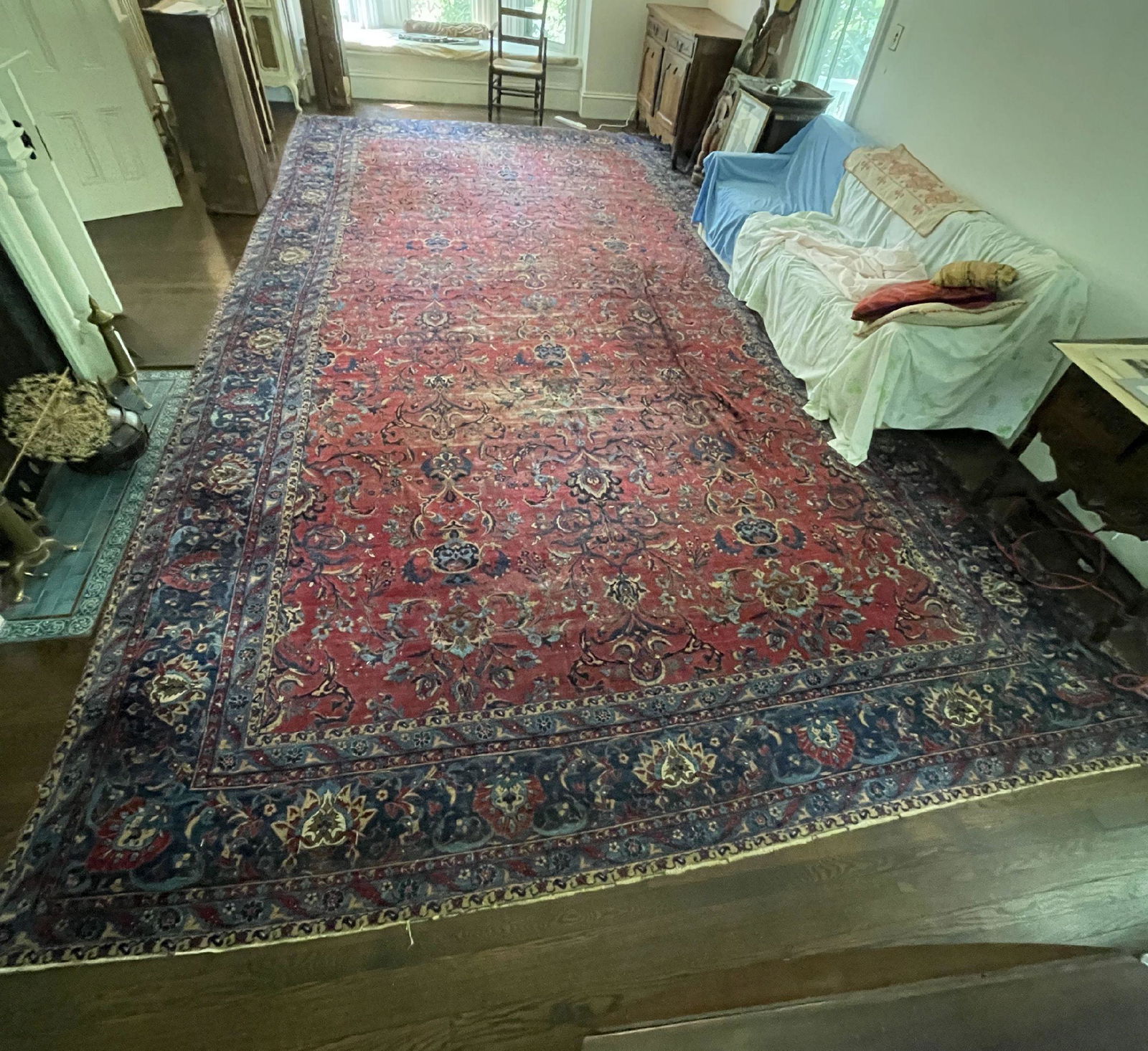 PALACE SIZE ANTIQUE ORIENTAL RUG, PERSIAN CARPET, 21'4" X 11'6" (1 of 8)