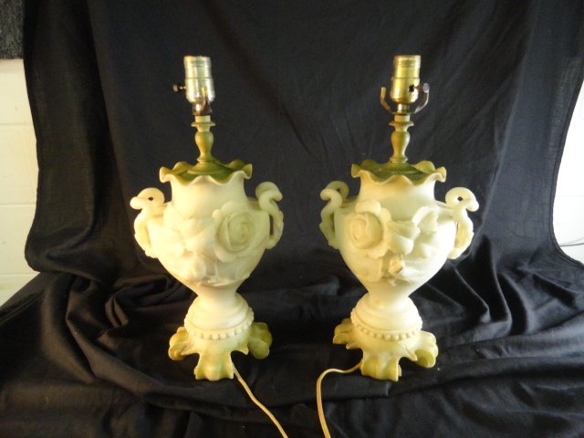 2 - ALABASTER LAMPS: 2 - ALABASTER LAMPS
