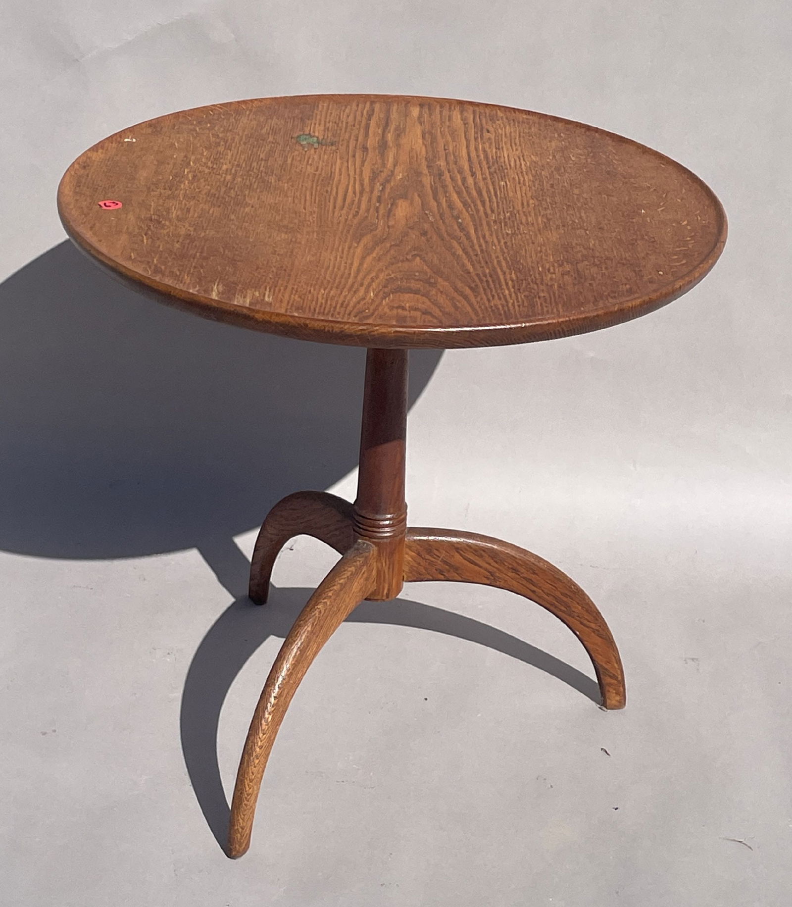MIDCENTURY MODERN TEAK SIDE TABLE, 22" DIAMETER X 22" TALL (1 of 7)