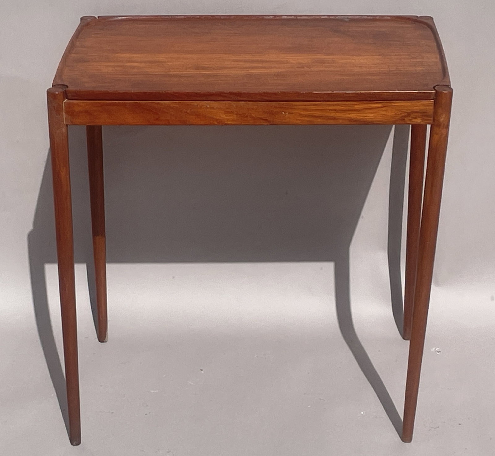SMALL TEAK SIDE TABLE, 22" X 15" X 22": SMALL TEAK SIDE TABLE, 22" X 15" X 22"