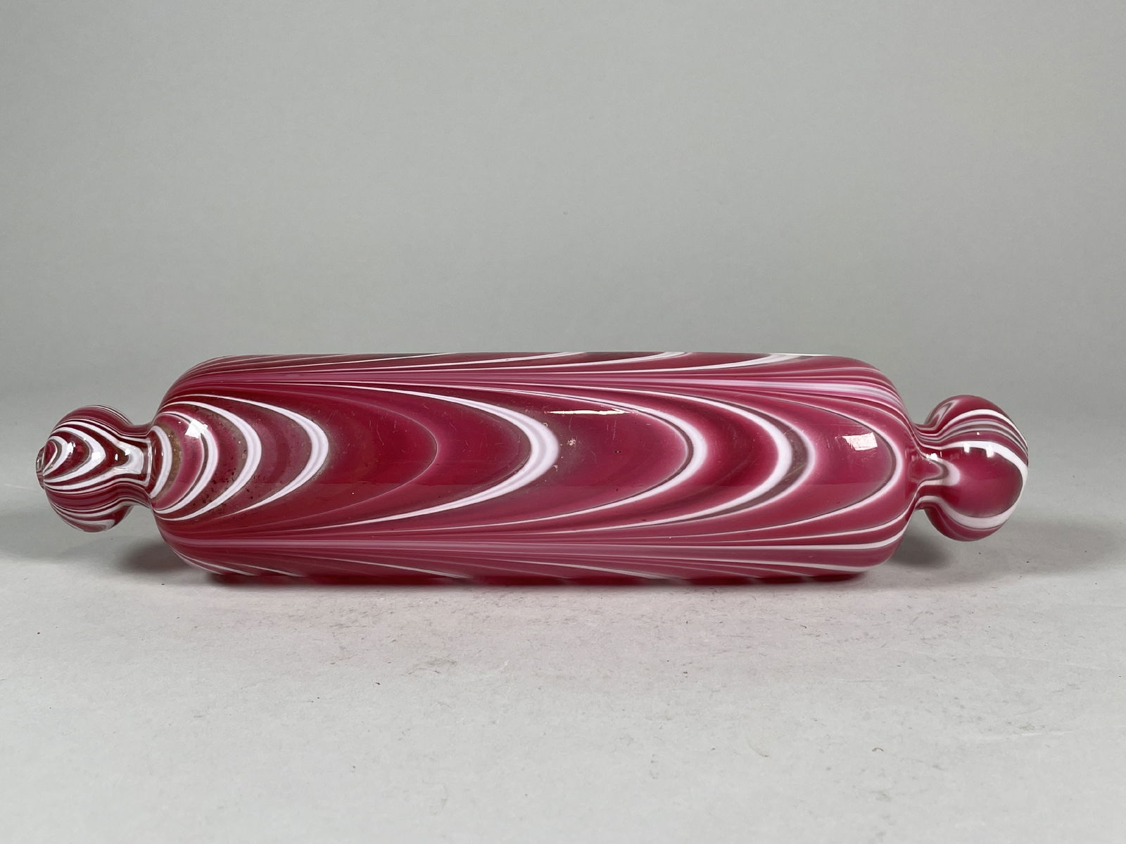 19TH C BLOWN GLASS ROLLING PIN, 10.5" X 2.5" (1 of 5)