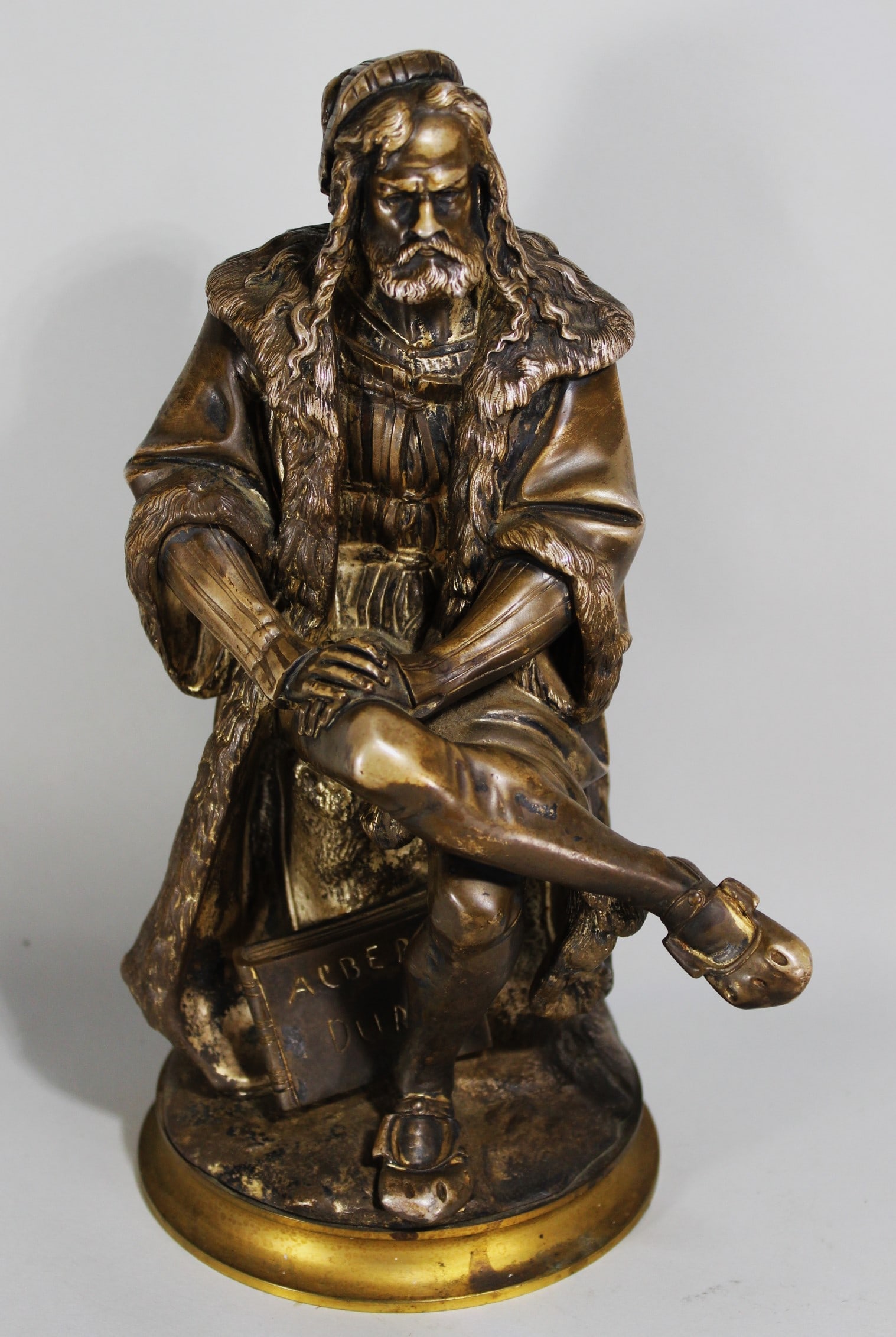 CARTER ALBRECHT DURER SILVERED BRONZE STATUE 10.5" TALL (1 of 5)