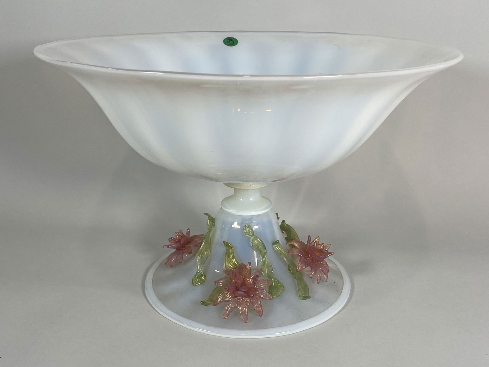 HUGE VENETIAN GLASS CENTER BOWL, 15.5" X 10.25" (1 of 4)